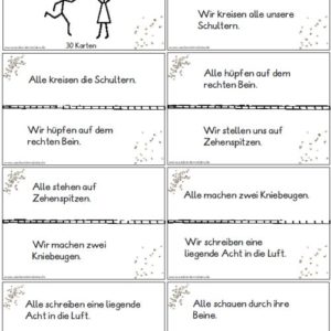 Lesespiel Bewegungspause