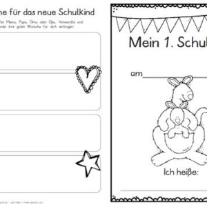 Erster Schultag – Hausaufgabenheftchen – Känguru