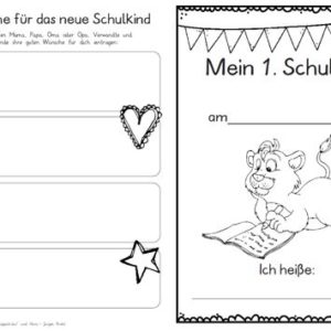 Erster Schultag – Hausaufgabenheftchen – Löwe