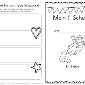 Erster Schultag – Hausaufgabenheftchen – Taucher