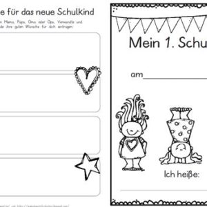 Erster Schultag – Hausaufgabenheftchen – Trolle