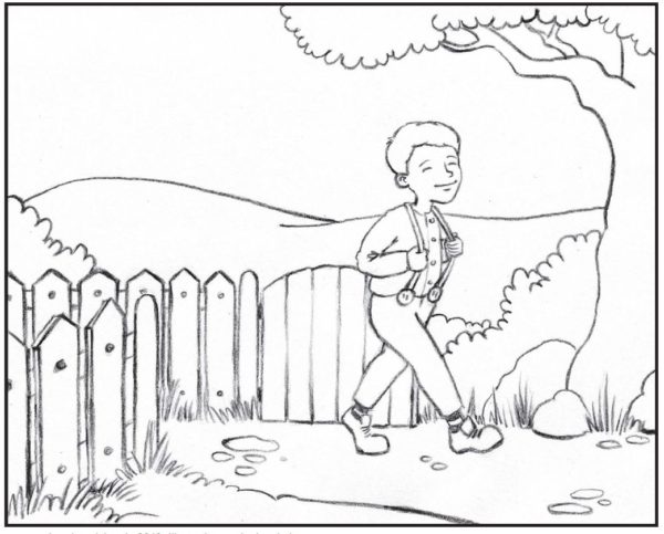 Bildkarten Peter und der Wolf - schwarz-weiß