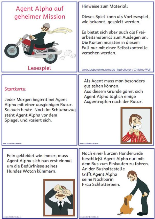 Agent Alpha auf geheimer Mission - Lesespiel