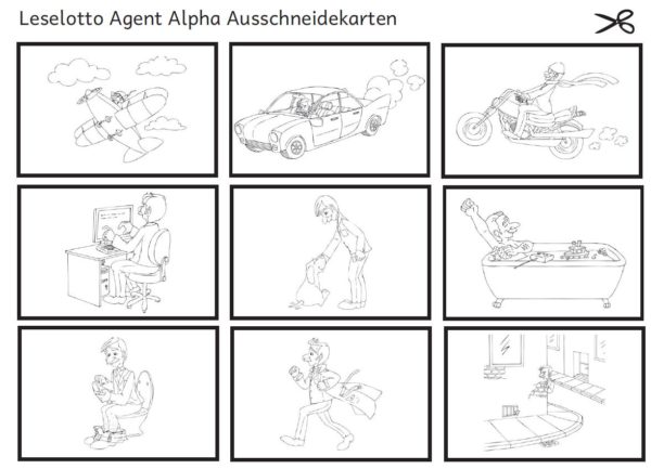 Differenzierte Lese-Lotto Vorlage Agent Alpha