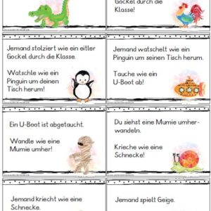 Lesespiel: Beweg dich mal!