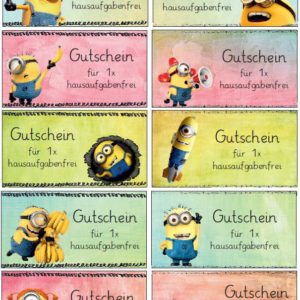 10 coole Hausaufgabengutscheine