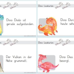 Lesekarten Dinosaurier
