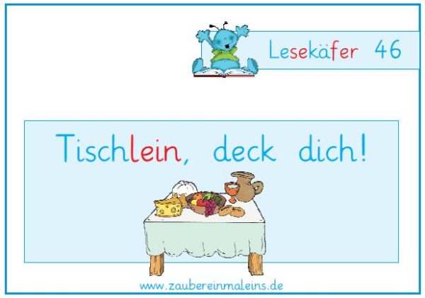 Lesekäfer: Tischlein deck dich!