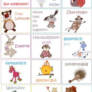 75 lustige Lobkärtchen mit Sammelheft