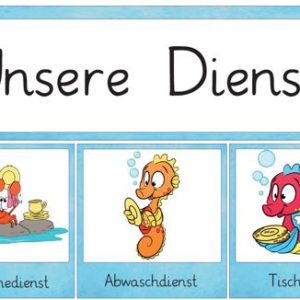 44 Diensteschilder Seepferdchen