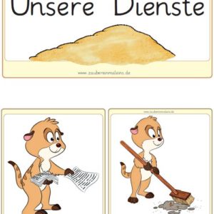 Diensteschilder Erdmännchen