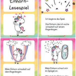 Das Einhorn-Lesespiel