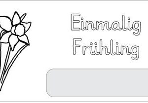 Einmalig Frühling - kleines Arbeitsheft (Streifenheft)