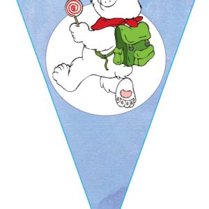 Wimpelkette Eisbären - 1. Schultag - Willkommen