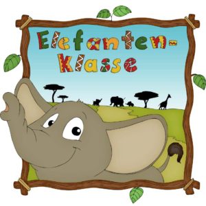 Türschild Elefantenklasse
