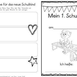 Erster Schultag – Hausaufgabenheftchen – Erdmännchen