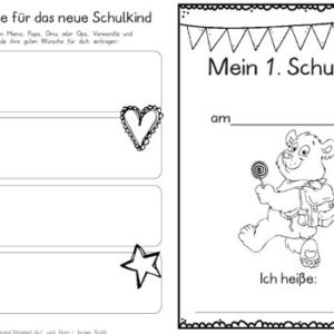 Erster Schultag – Hausaufgabenheftchen – Eisbär