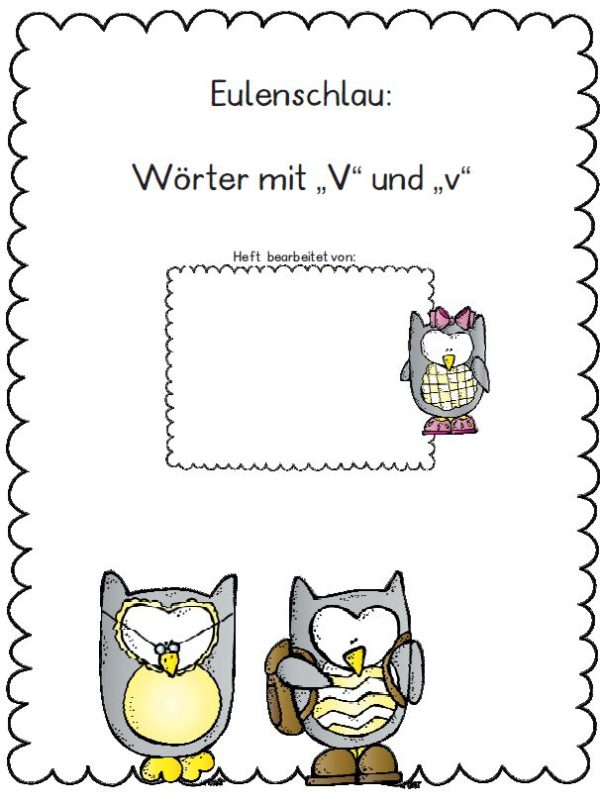 Eulenschlau Wörter mit V und v