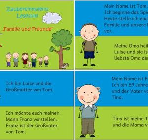 Lesespiel Familie
