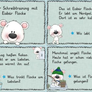 Lese- und Schreibtraining mit Eisbär Flocke
