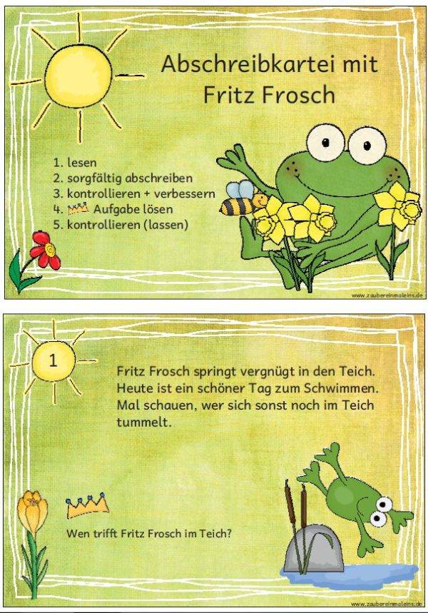 Abschreibkartei Fritz Frosch