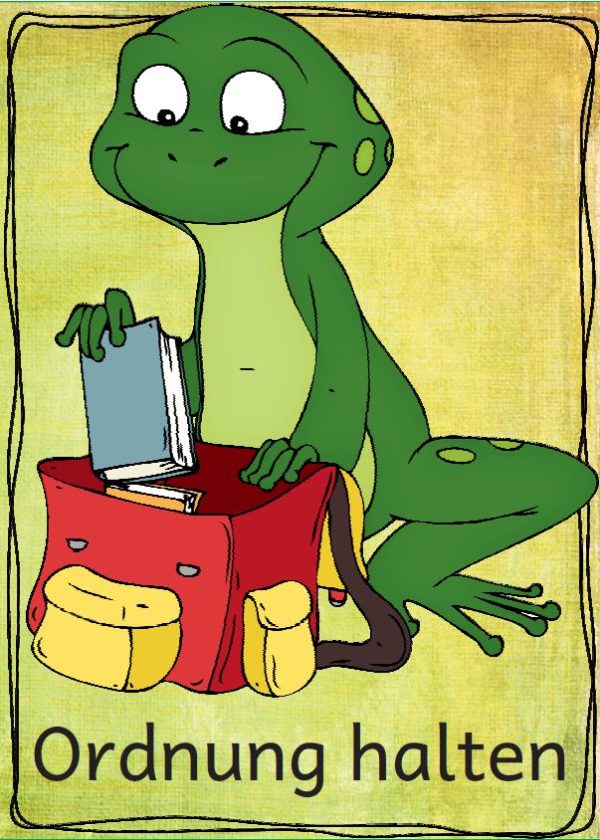 Grundregeln und Ausmalheft Frosch