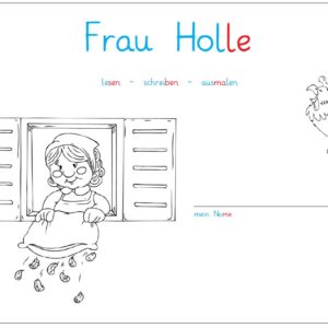 Wortschatzarbeit Frau Holle - einfaches Schreibheft