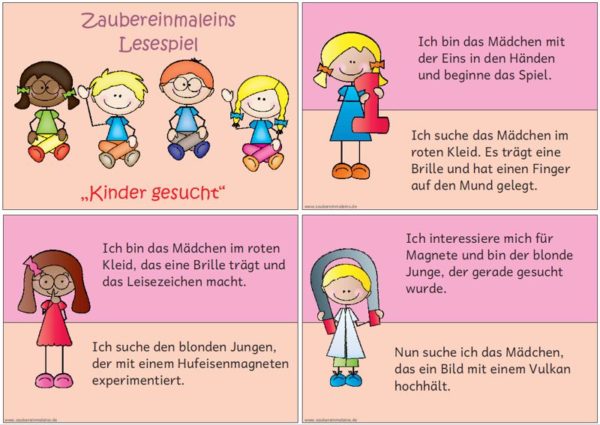 Lesespiel Kinder
