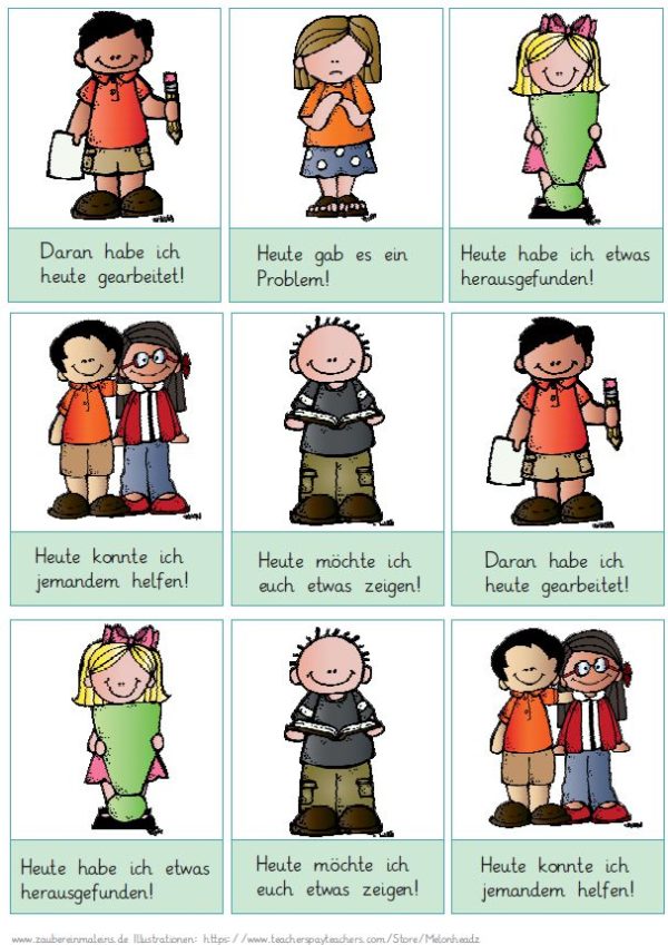 Reflexionskarten Kinder