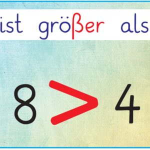 größer als - kleiner als - gleich