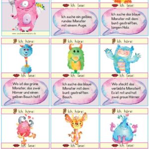 Lesespiel Monster