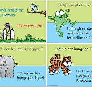 Lesespiel "Tiere gesucht"