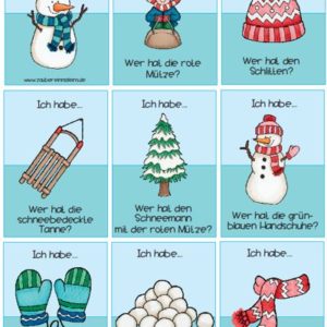 Lesespiel Winter