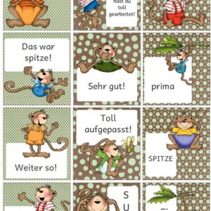 Lobkärtchen Affen