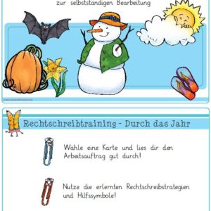 Rechtschreibtraining - Durch das Jahr
