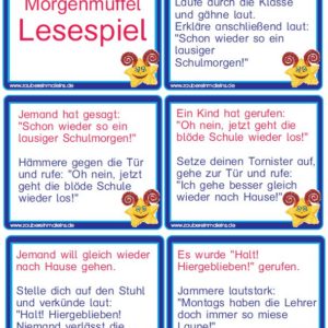 Morgenmuffel-Lesespiel