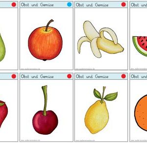Vokabelkarten Obst und Gemüse