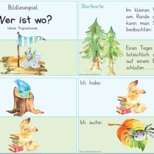 Bildlesespiel: Wer ist wo? - Präpositionen
