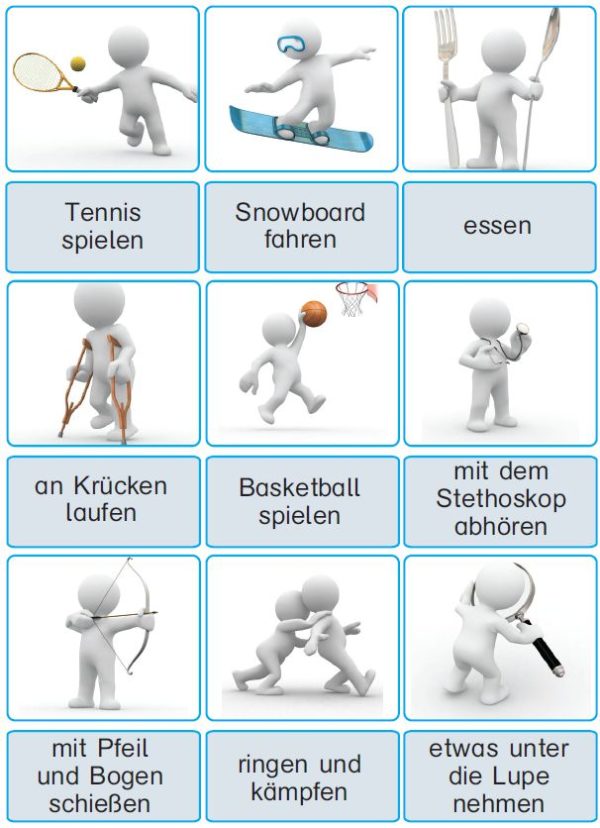 36 Pantomime Kärtchen