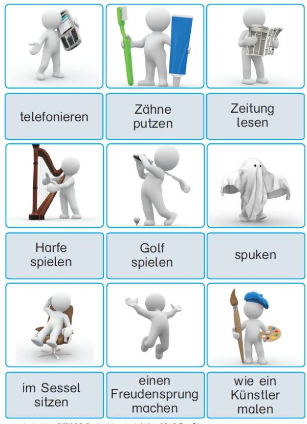 36 Pantomime Kärtchen – Zaubereinmaleins Shop