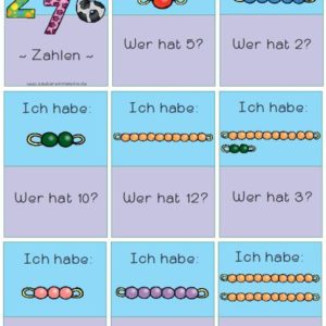 Lesespiel Zahlen