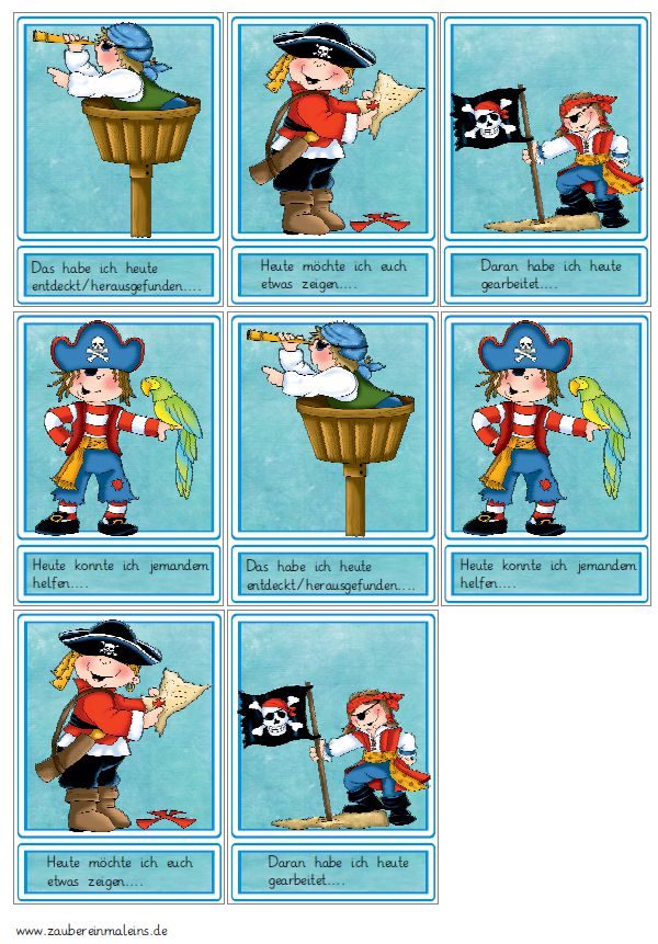 Reflexionskarten Piraten