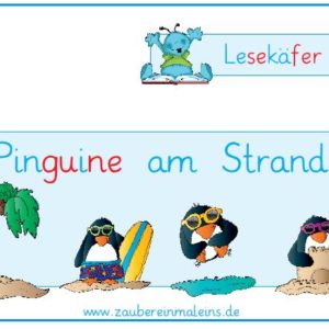 Lesekäfer: Pinguine am Strand