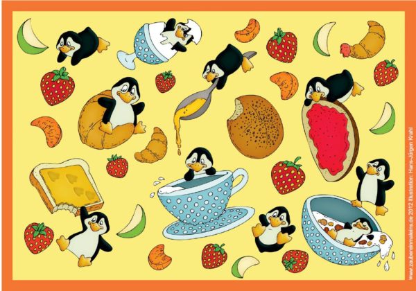 Platzset Frühstück Pinguine