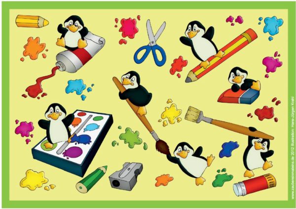 Malunterlage Pinguine