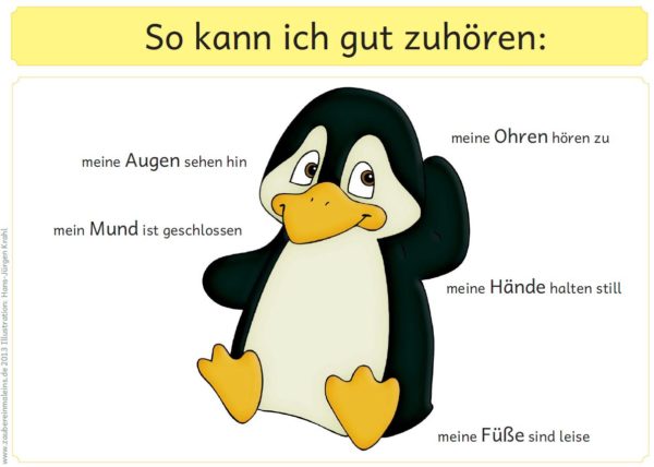 Plakat: So gut kann ich zuhören!