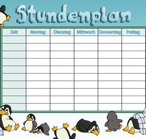 Stundenpläne Pinguin
