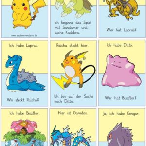 Lesespiel Pokemon