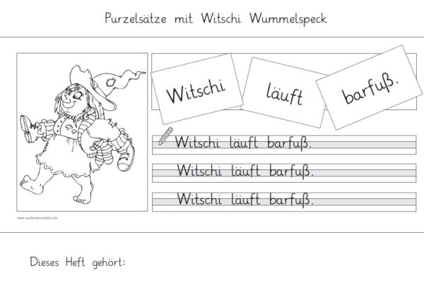 Purzelsätze mit Witschi Wummelspeck - ein Arbeitsheft