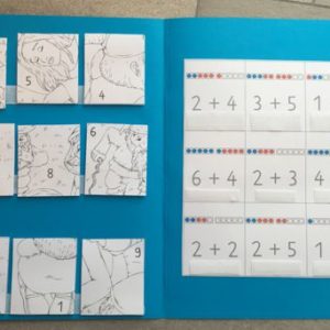 Arbeitsmappe Rechenpuzzle Schneewittchen bis 10